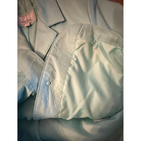 Wilson Leather Maxima Blazer Jacket Blue Motorcycle Biker Moto Racer Career SZ L - Picture 9 of 13